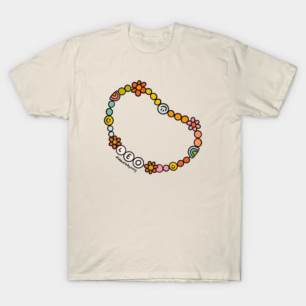 Leo Friendship Bracelet T-Shirt by Doodle by Meg